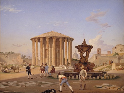 Piazza della Bocca della Verità with the so-called Vesta Temple in Rome