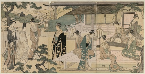 The Matsukaze Chapter of the Tale of Genji (from the series The Tale of Genji in Elegant Modern Dress)