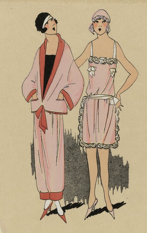 INSOUCIANCE. - 1. Pyjama en jersey de soie… (1923)