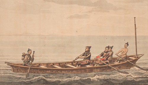 Konebåd. Illustration til W.A. Graah. Undersøgelsesrejse til østkysten af Grønland