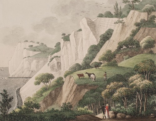 Udsigt af en del af kridtbjergene på Møn (1802 - 1803)