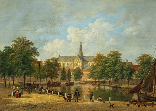 A view of Sint Bavokerk Church (Grote Kerk) in Haarlem