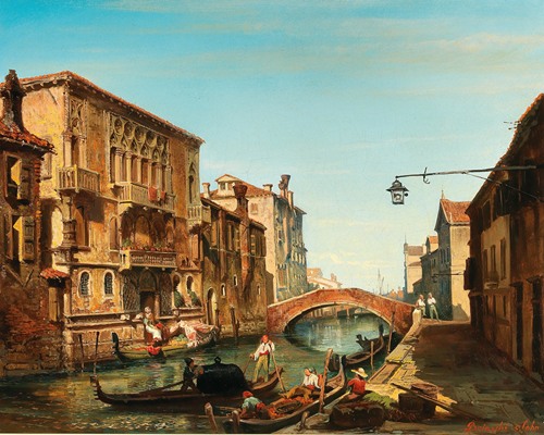 Venice, a view of the Palazzo del Cammello at the Cannaregio