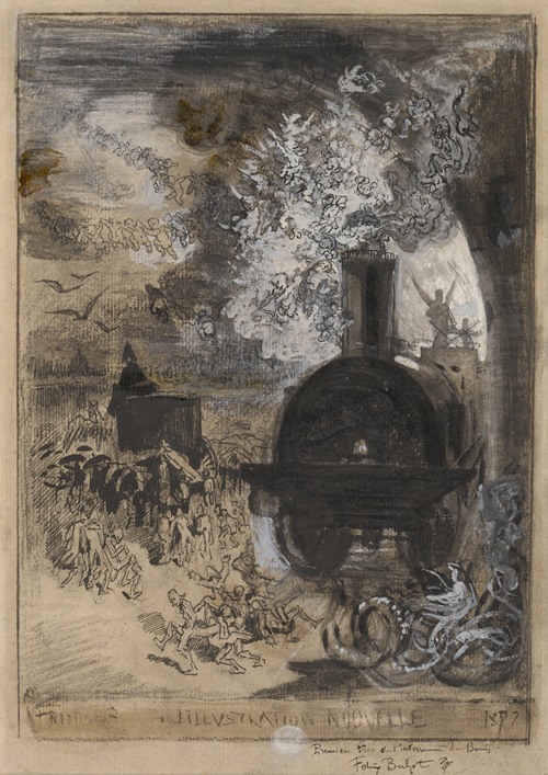 Frontispiece for L’Illustration Nouvelle – The Burial of the Burin