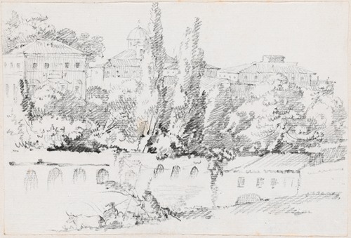 Walls of Rome with Santa Maria del Popolo in the Distance (1744-1750)