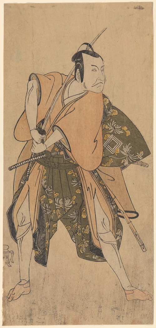 An Actor of the Ichikawa Family (Ichikawa Danjurô) with Sword and Dagger