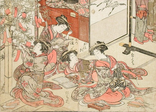 Scene in a Brothel from A Mirror of Beautiful Women of the Green Houses Compared