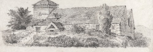 Llanfair Church, North Wales for A Treatise on Landscape Painting and Effect in Water Colours
