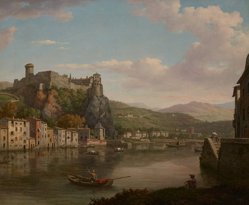 View of the Saône and the Château Pierre-Scize (Lyon, France)