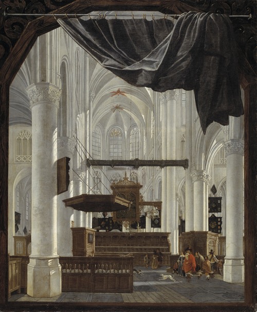 Interior Of Sint Gertrudiskerk In Bergen Op Zoom (1655)