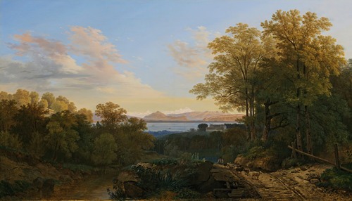 View Of Lake Geneva And The Mont-Blanc Massif, From The Heights Of Chambésy, Behind The House Of The Empress Joséphine