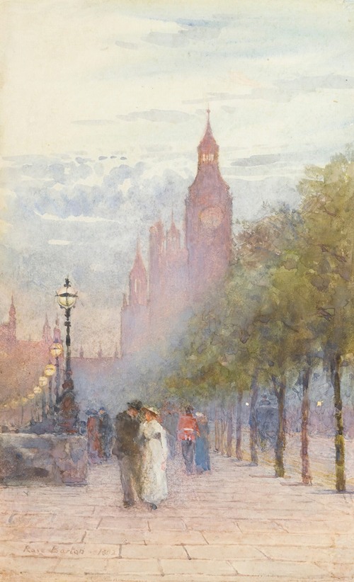 Houses Of Parliament And Westminster (1892)