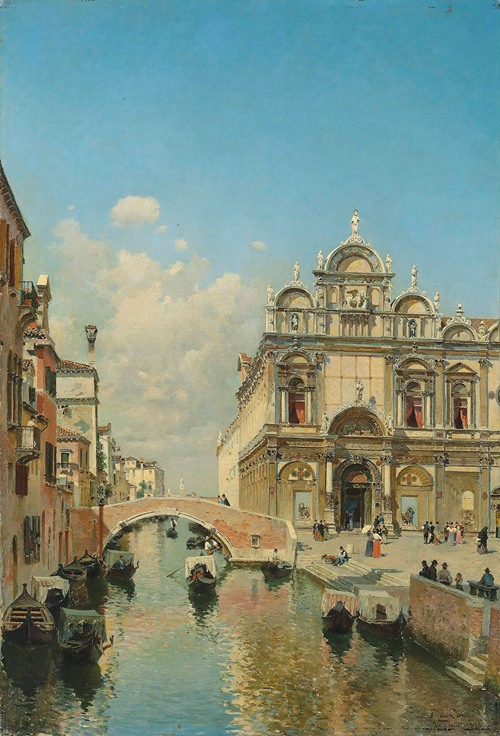 The Ospedale Civile in the Scuola Grande di San Marco and the Basilica of SS. Giovanni e Paolo (San Zanipolo), Venice (1898)