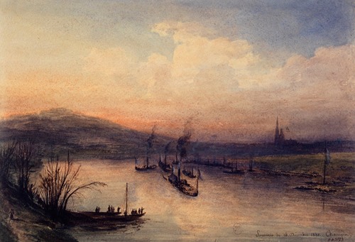 Le retour des cendres de Napoléon Ier, 1840, la Seine près de Saint-Denis