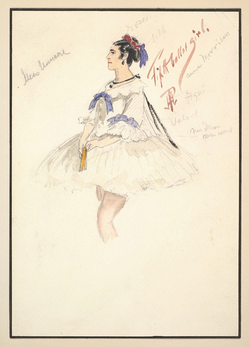 Costume Design for ‘Fifth Ballet Girl’ (Short White Dress) (1901)