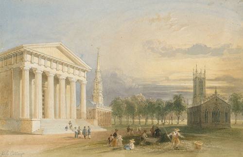 Study for Bartlett’s View of Yale College and Statehouse