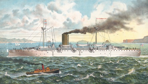 United States twin screw steel cruiser, Charleston