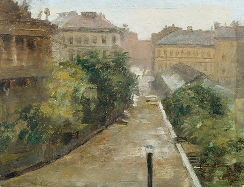 Blick aus der Wohnung des Künstlers auf das Palais Coburg