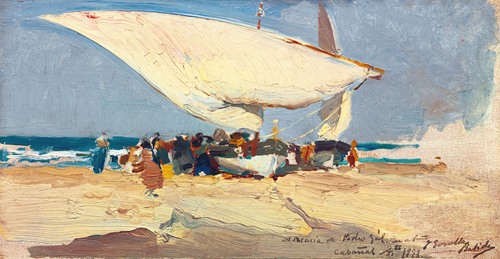 The Return Of The Catch. Valencia Beach (1898)