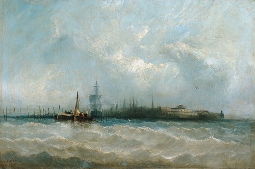 New York from the Harbor Showing the Battery and Castle Garden (1858)