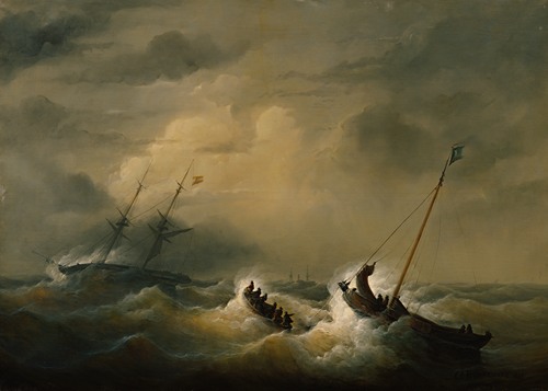 Die Rettung der Besatzung der österreichischen Brigg ‘Pegno D’Amicizia’ am 25. Oktober 1852