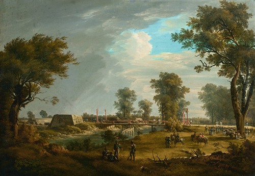 Der französische Rückzug aus der Lobau und der verwundete Marschall Jean Lannes (Duc de Montebello)