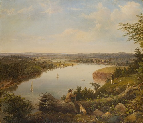 The Hudson River Valley near Hudson, New York (ca. 1850)