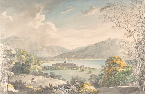 View of the Monastery in Tegernsee seen from the north-east