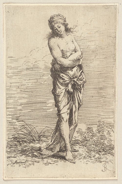 Semi-nude, Walking Toward the Right (1656 - 1657)