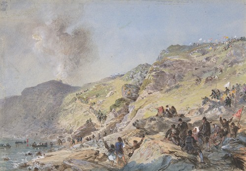 The Cliffs, Foilhummerum Bay, Valentia, the Point at Which the Shore-end of the Cable was Landed on July 22nd, 1865
