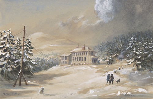 Trinity Bay, Newfoundland, Exterior View of the Telegraph House in 1857-1858