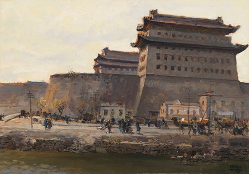 The Deshengmen City Gate in Beijing (ca.1928)
