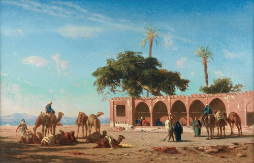 The Caravan Resting In Siout, Egypt