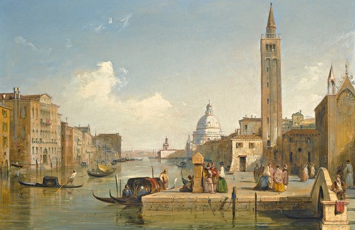 View Of The Grand Canal, With The Church Of Santa Maria Della Salute, Venice