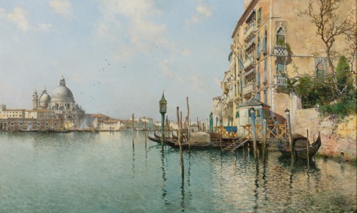 At The Mouth Of The Grand Canal, Santa Maria Della Salute In The Distance