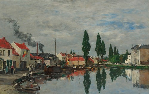 Bruxelles, Le Canal De Louvain (1871)