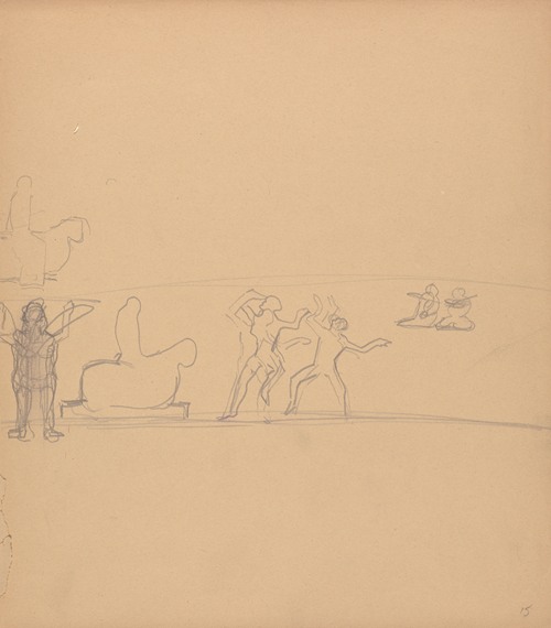 Cave of the Golden Calf; Figure Studies, Dancers, Worshippers and Calf