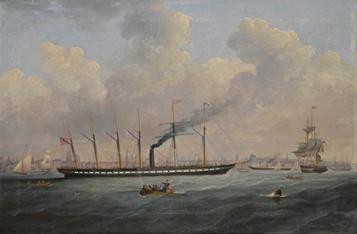 The S.S. Great Britain Off Liverpool Flying The Atlantic Flag