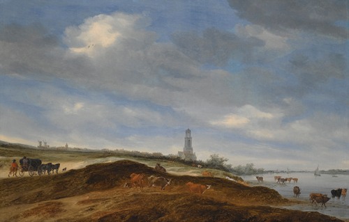 A Panoramic View Of Rhenen From The Banks Of The Rhine To The West Of The City