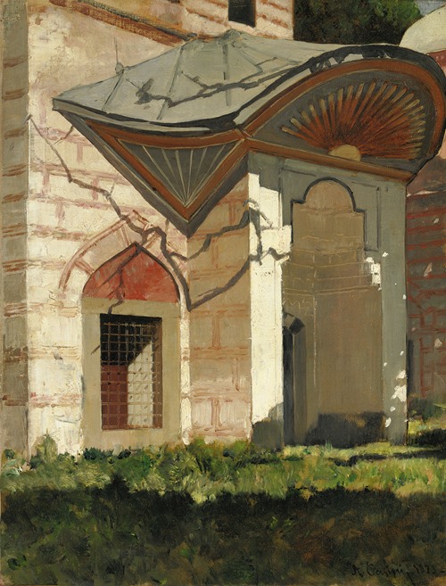 Porta Del Turbè Con Sole Raggiante Dipinto (1873)