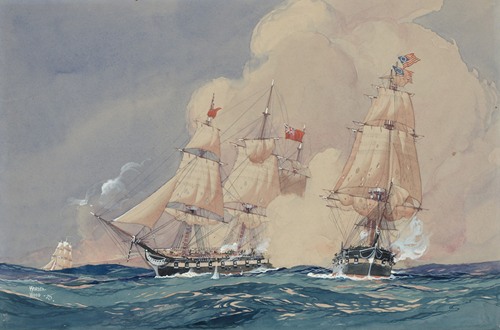 Taking of th Fox Brig by the Hancock American, 28 May 1777; 1925
