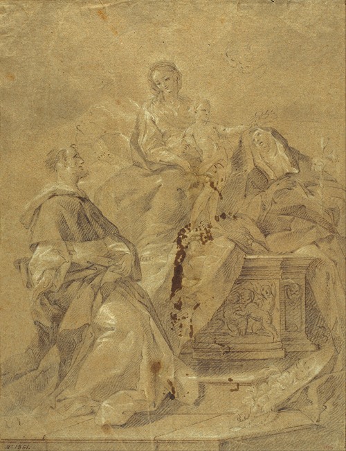 Virgin and Child, Saint Catherine of Siena and Saint Dominic
