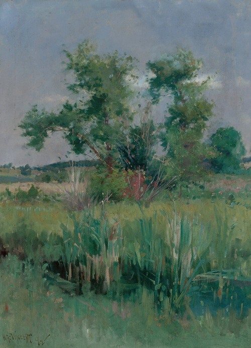 Impressionist View of Trees and a Stream (1892)
