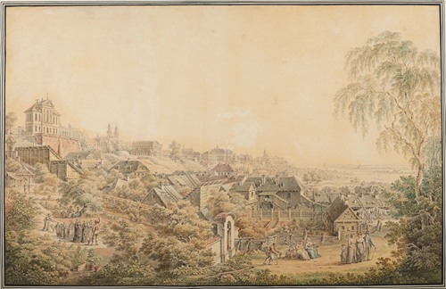 View of Warsaw from the side of the gardens in the Saint Casimir’s Monastery