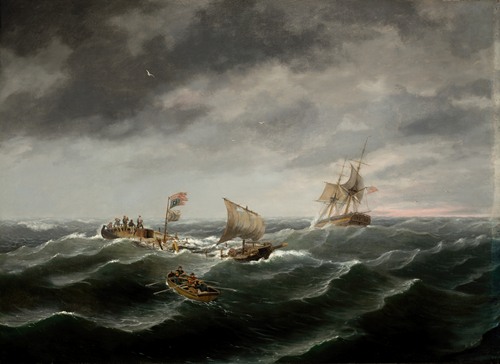 Loss of the Schooner ‘John S. Spence’ of Norfolk, Virginia, 2d view-Rescue of the Survivors (1833)