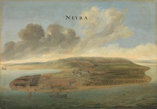 Two Views of Dutch East India Company Trading Posts; Lawec in Cambodia and Banda in the Southern Moluccas (c. 1662 - c. 1663)