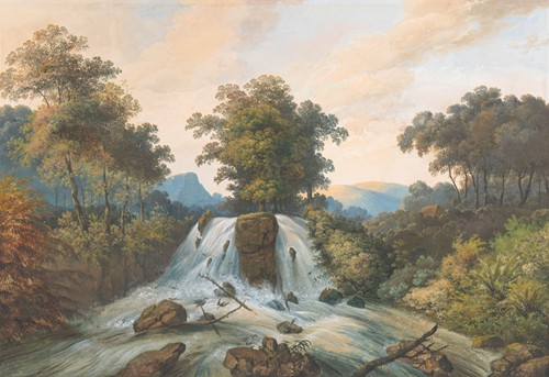 Gezicht op de rivier van Kema, Waterhaalplaats