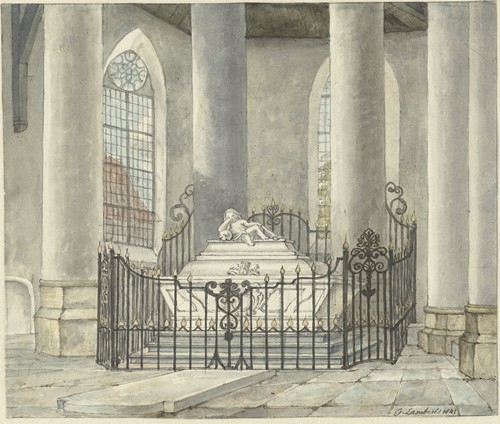 Grafmonument van Catharina Alida van der Dussen, in een kerk te Culemborg