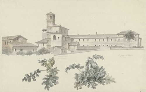 The Basilica of Santi Giovanni e Paolo in Rome, with Two Studies of Plants