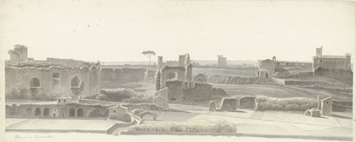 The Baths of Caracalla and Three Capitals from the Villa Mattei in Rome